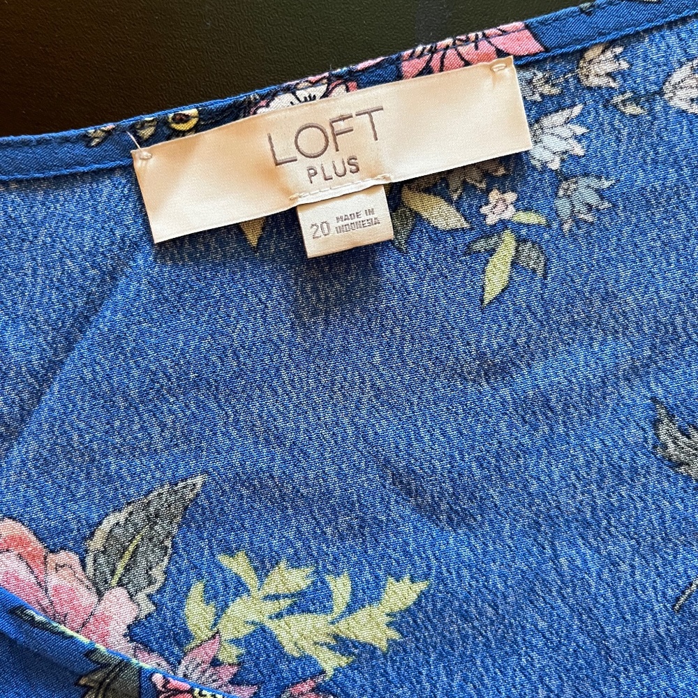 LOFT long sleeve gauze blouse